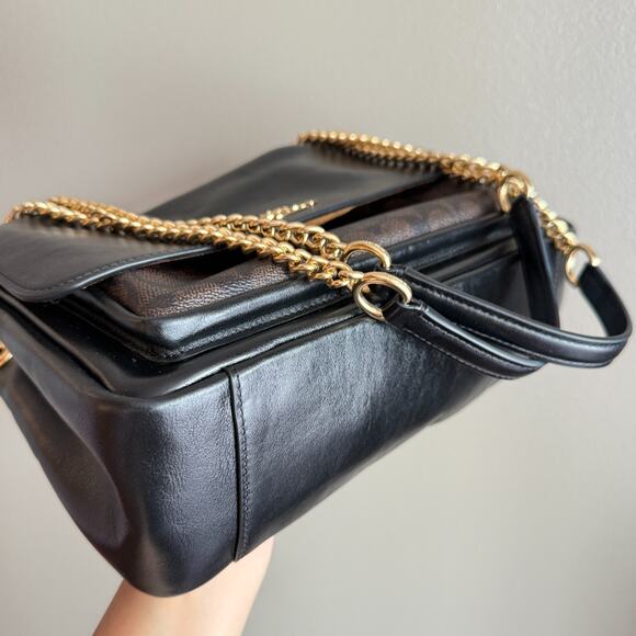 Coach Elodie Crossbody Bag In Signature Canvas CCF10 Walnut/Black - Picture 5 of 8